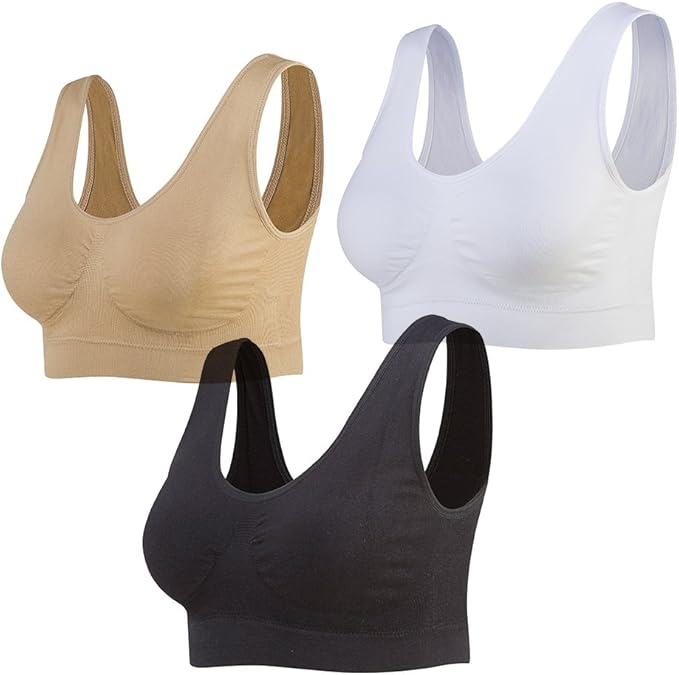 Lemef 3-Pack Seamless Sports Bra