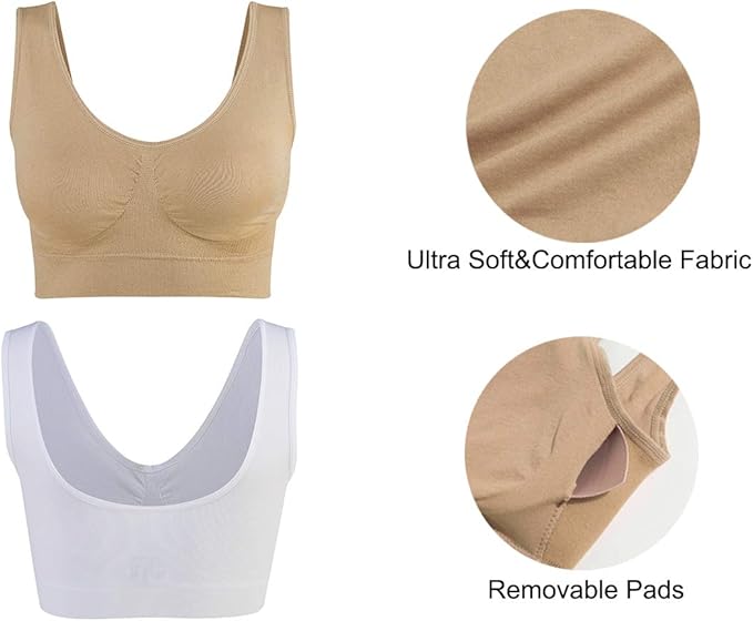 Lemef 3-Pack Seamless Sports Bra