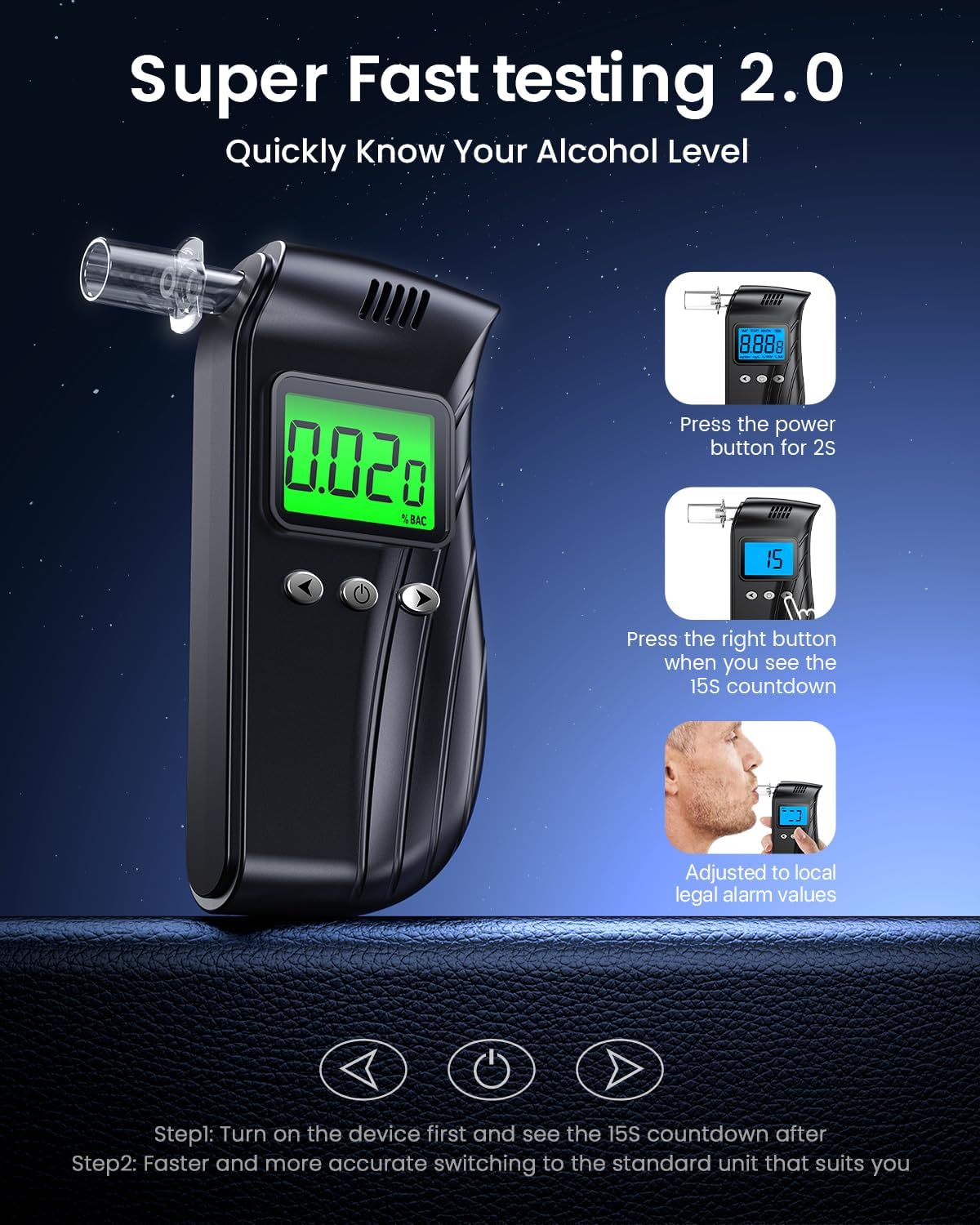 Professional-Grade Accuracy Breathalyzer
