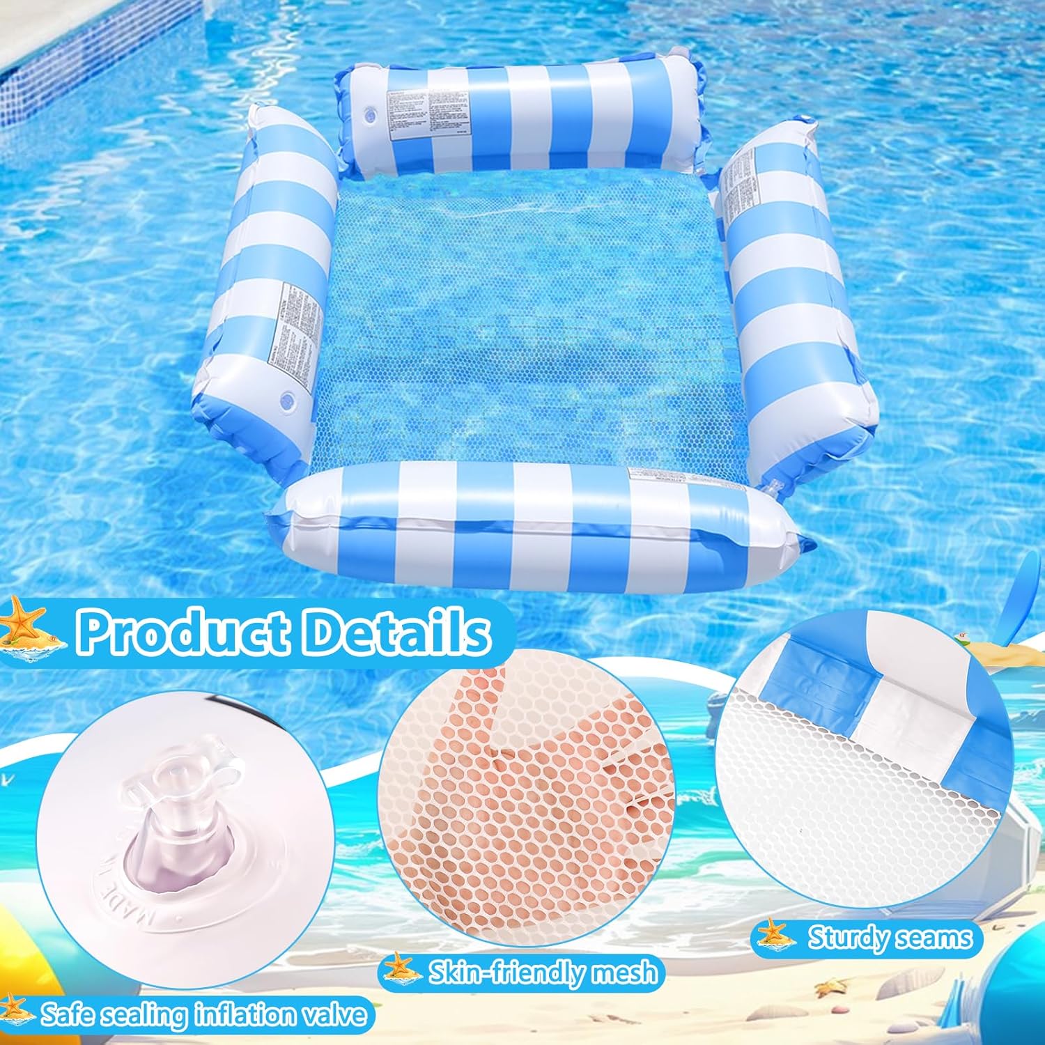 SHAINE Inflatable Pool Float