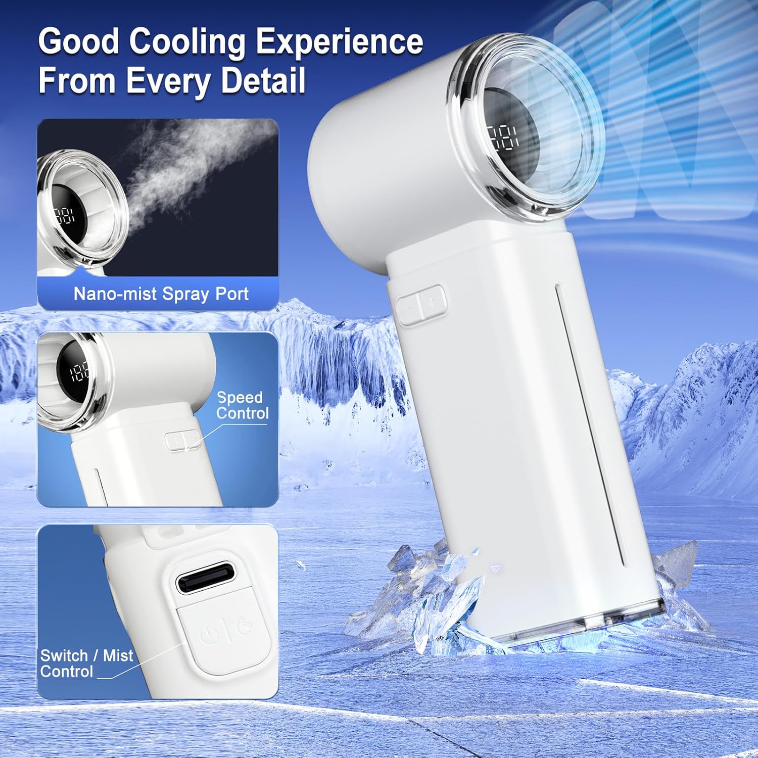 GOSALISU Portable Misting Fan